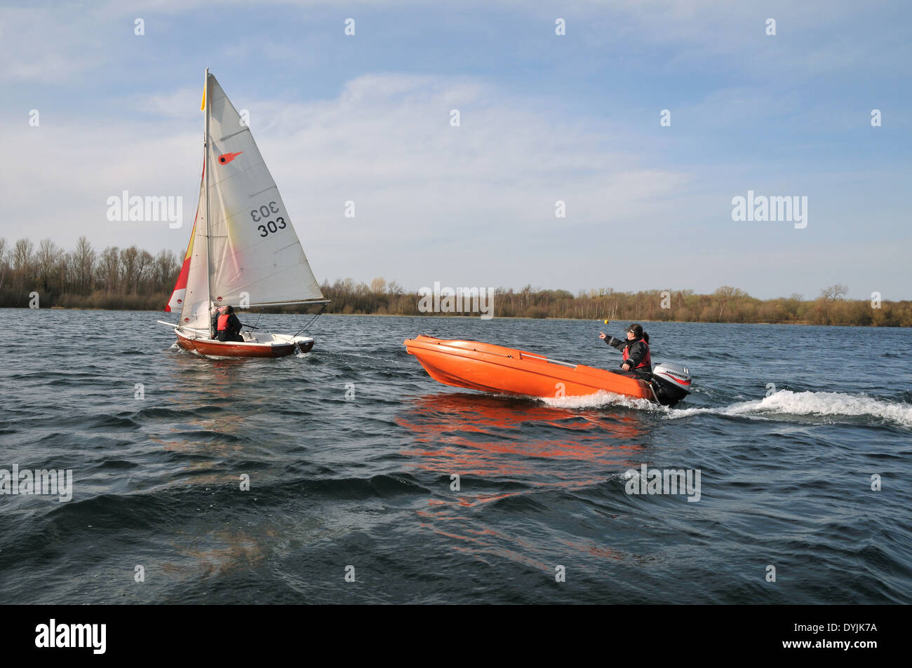 Dinghy orange boat hires stock photography and images Alamy