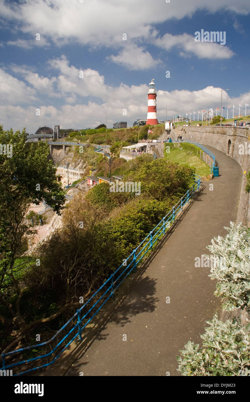 Plymouth Hoe, Smeaton's Tower Stock Photo - Alamy