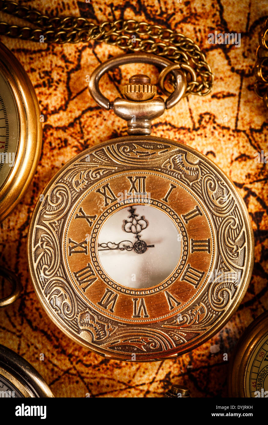 Vintage Antique pocket watch Stock Photo - Alamy