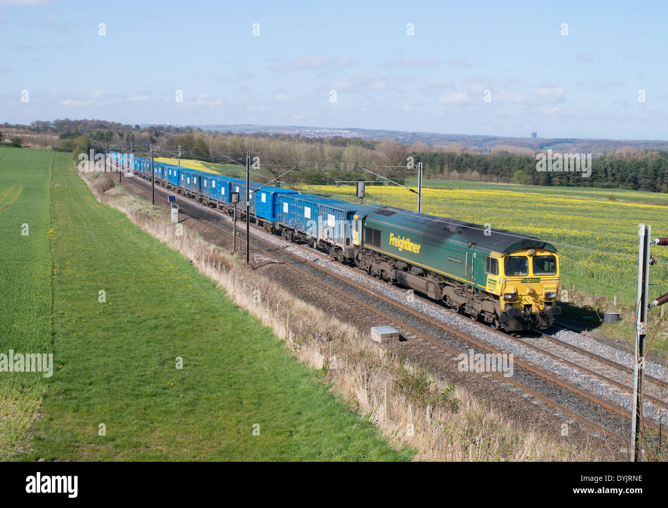 Binliner freight train thought to be used to carry domestic landfill