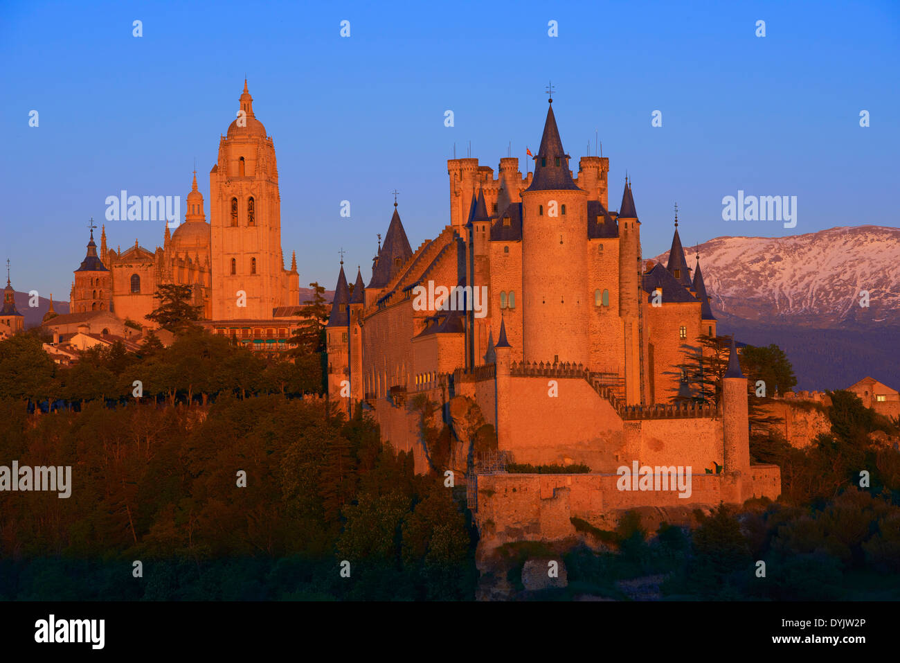 Segovia. Castilla-León, Spain. Alcazar von Segovia ist eine Burg in der spanischen Stadt Segovia in der autonomen Gemeinschaft K Stock Photo