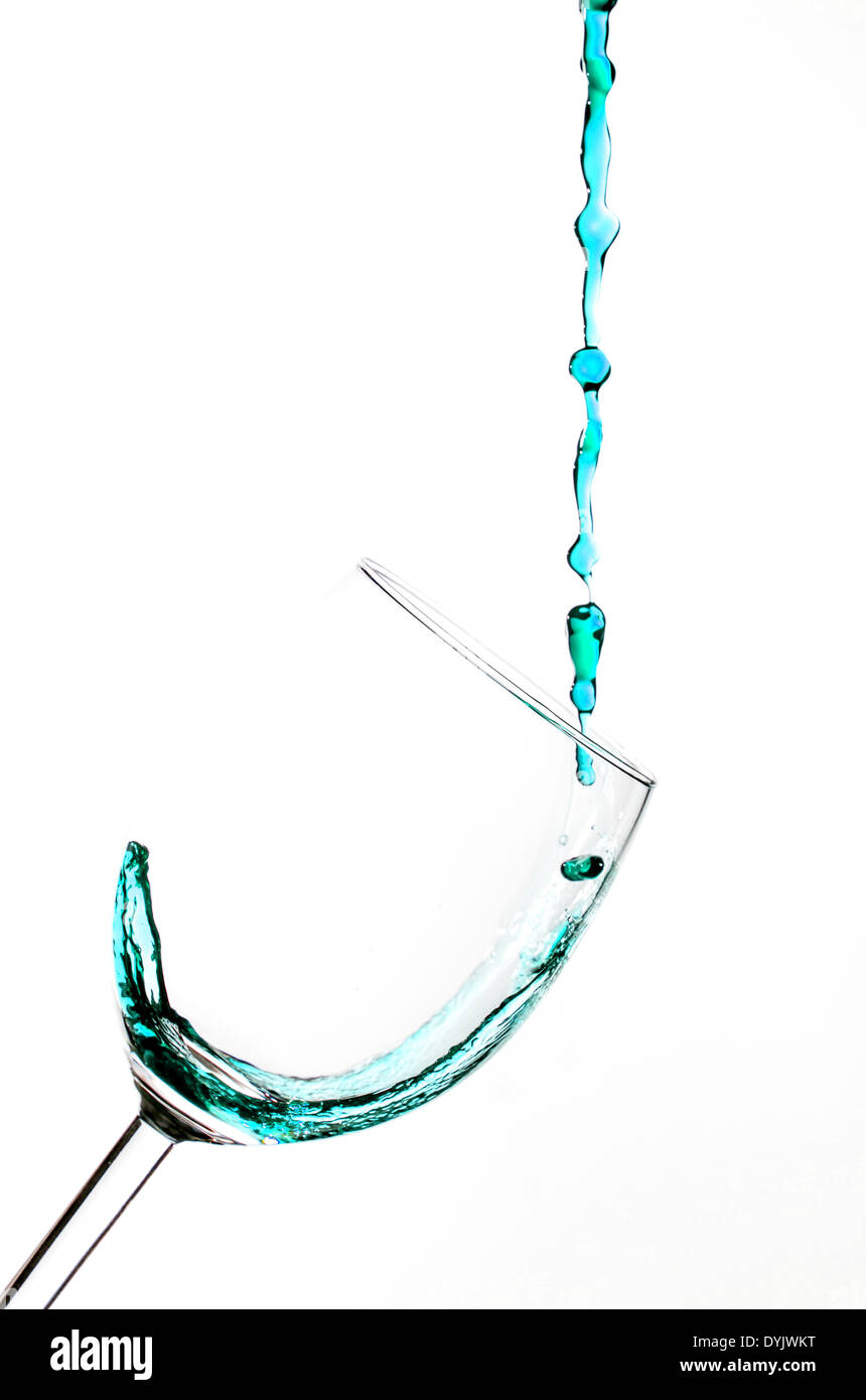 Aqua in a glass! Stock Photo