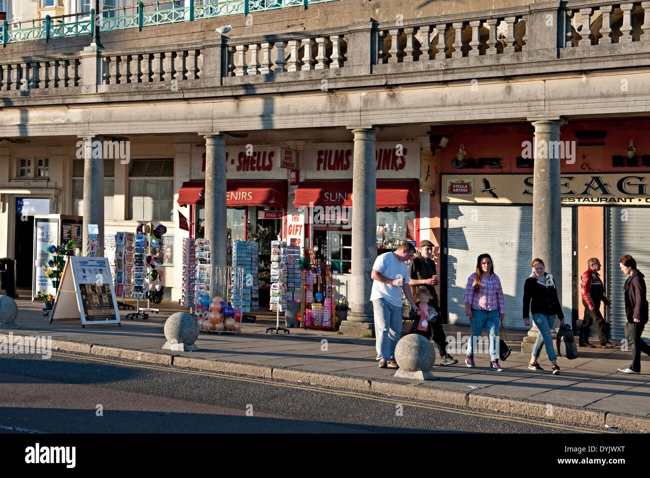 Retail premises in Madeira Drive, Brighton, East Sussex, UK Stock Photo