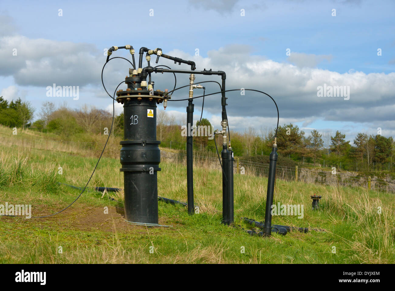 Landfill Gas Collection System Kendal Quarry Kendal Cumbria Stock landfill-gas-collection-system-kendal-quarry-kendal-cumbria-stock