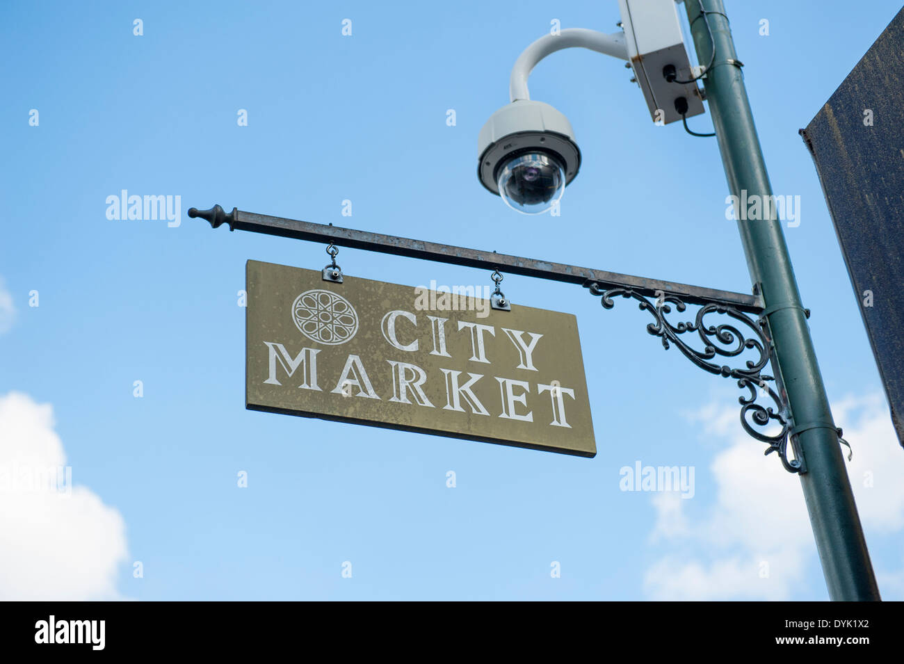 USA Public security safety surveillance overhead camera in the City