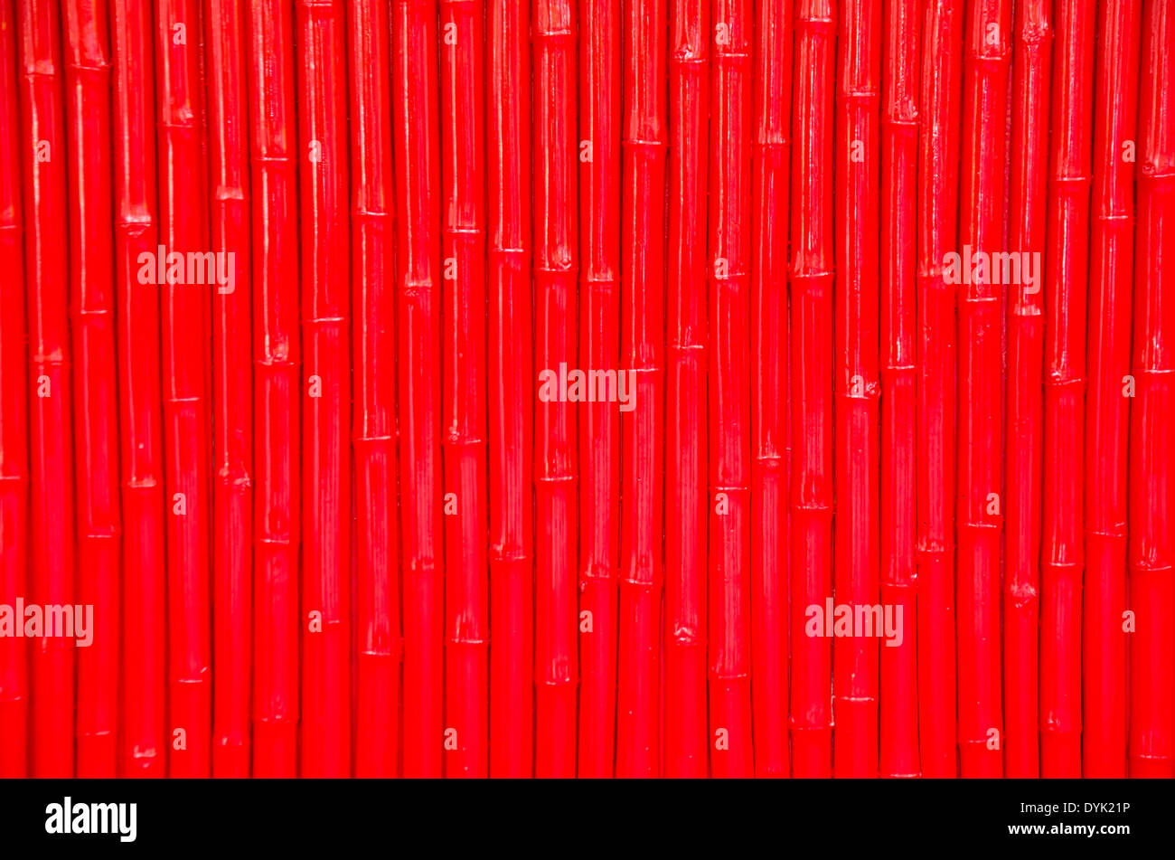 red bamboo wall for texture background Stock Photo