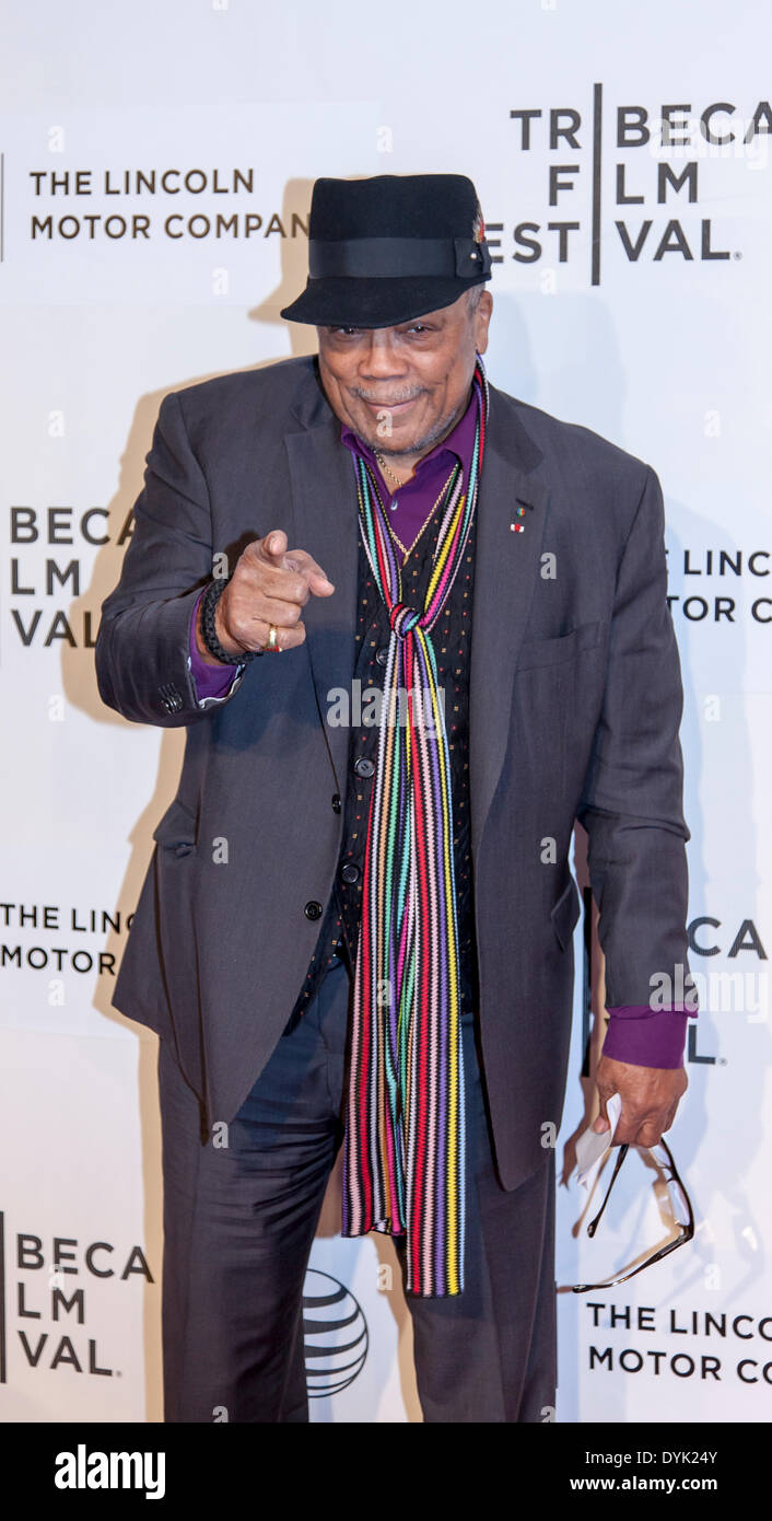 New York, NY, USA April 19, 2014 Record Producer Quincy Jones