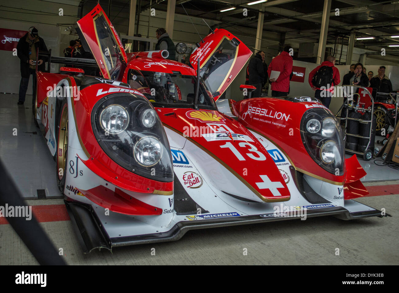 Towcester, UK. 20th Apr, 2014. The #13Lola B12/60 – Toyota driven by DOMINIK KRAIHAMER, ANDREA BELICCHI and FABIO LEMER during the 6 hours of Silverstone 2014 at Silverstone Circuit in Towcester, United Kingdom. Credit:  Gergo Toth/Alamy Live News Stock Photo