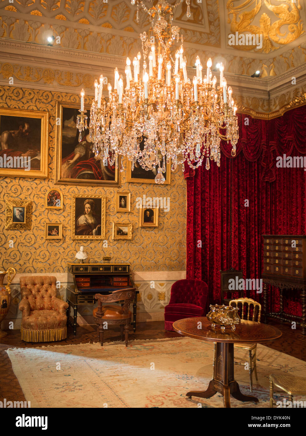 Neoclassical Room Of Ajuda National Palace Stock Photo Alamy