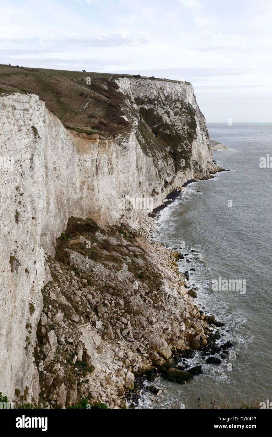 White cliffs of Dover, Kent, March 2014 Stock Photo