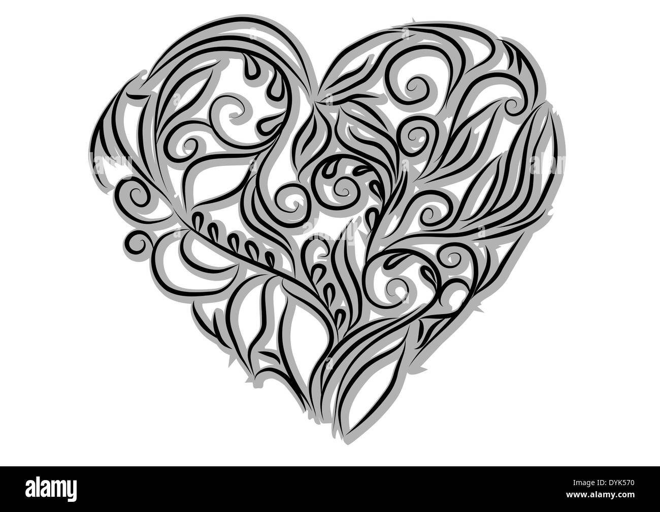 floral heart shape Stock Photo Alamy