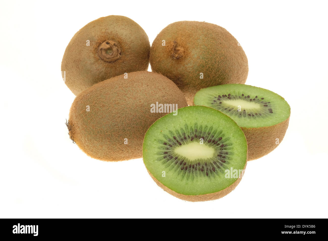 Kiwi fruit - studio shot with a white background Stock Photo
