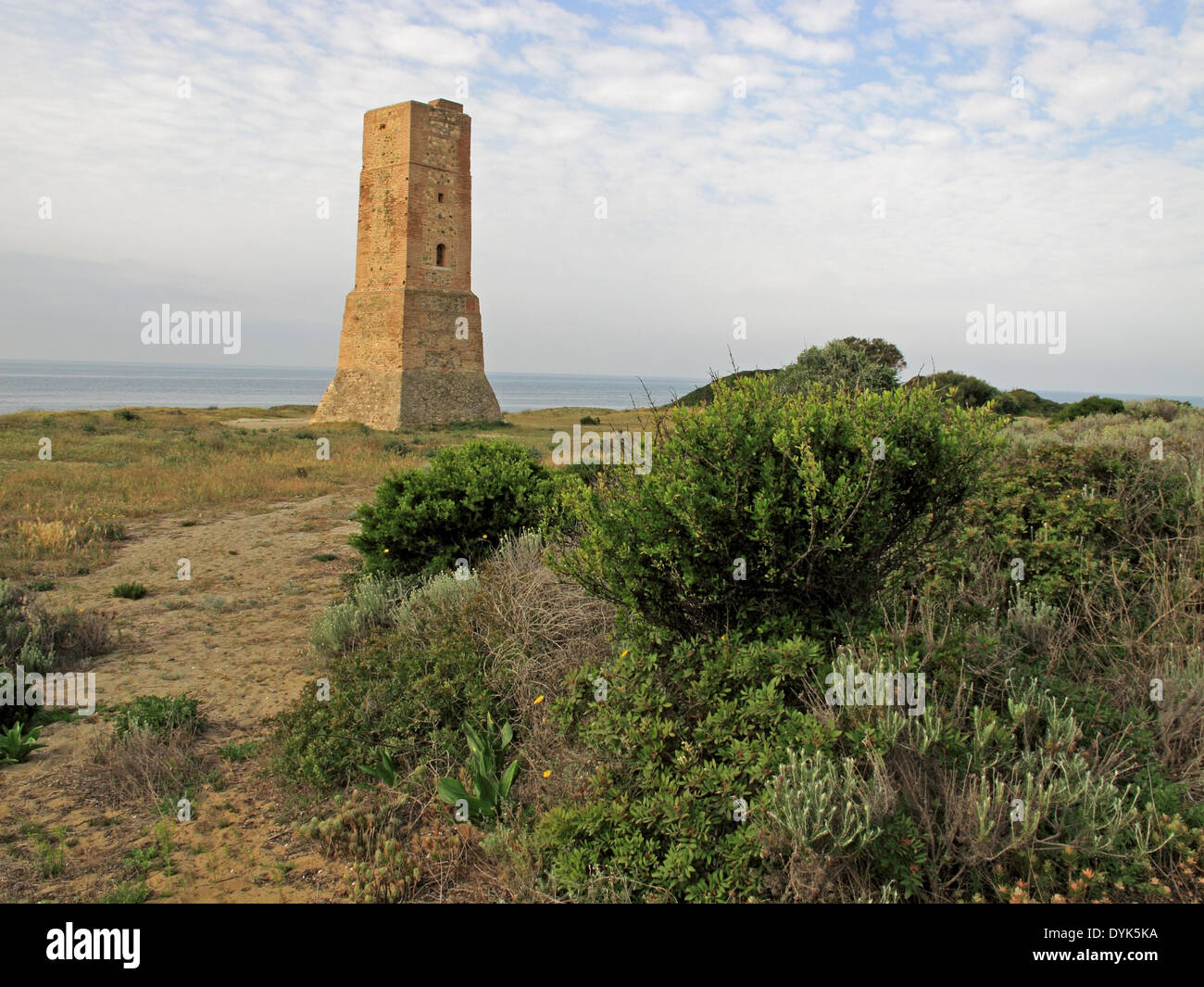 Torre De Los Ladrones at Cobopino beach Stock Photo