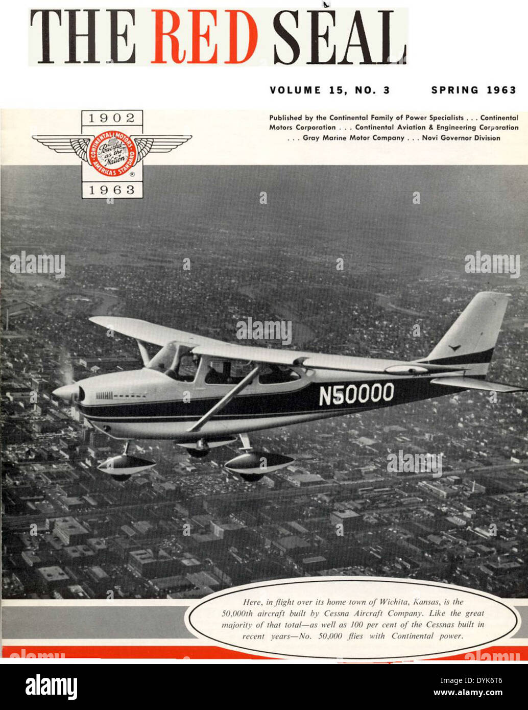 50,000th Airplane The Red Seal Cont Eng Mag Spring 1963 Stock Photo
