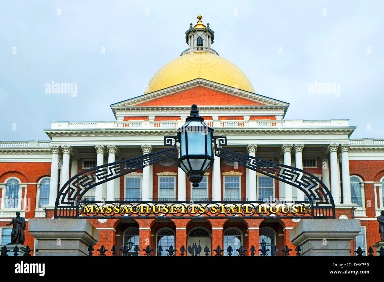 State Capitol Building Statehouse Boston Massachusetts MA Capital Stock Photo
