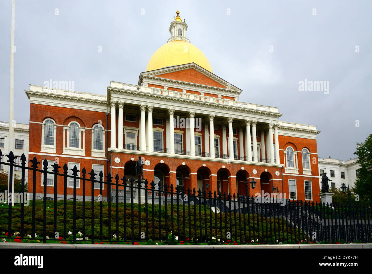 State Capitol Building Statehouse Boston Massachusetts MA Capital Stock Photo