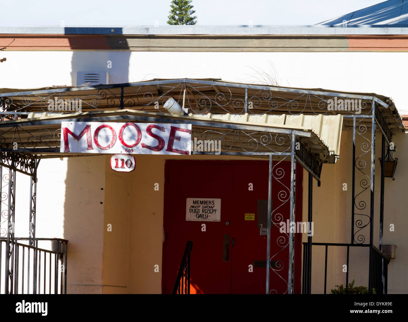 Entrance to a Moose lodge in Santa Barbara, California Stock Photo - Alamy