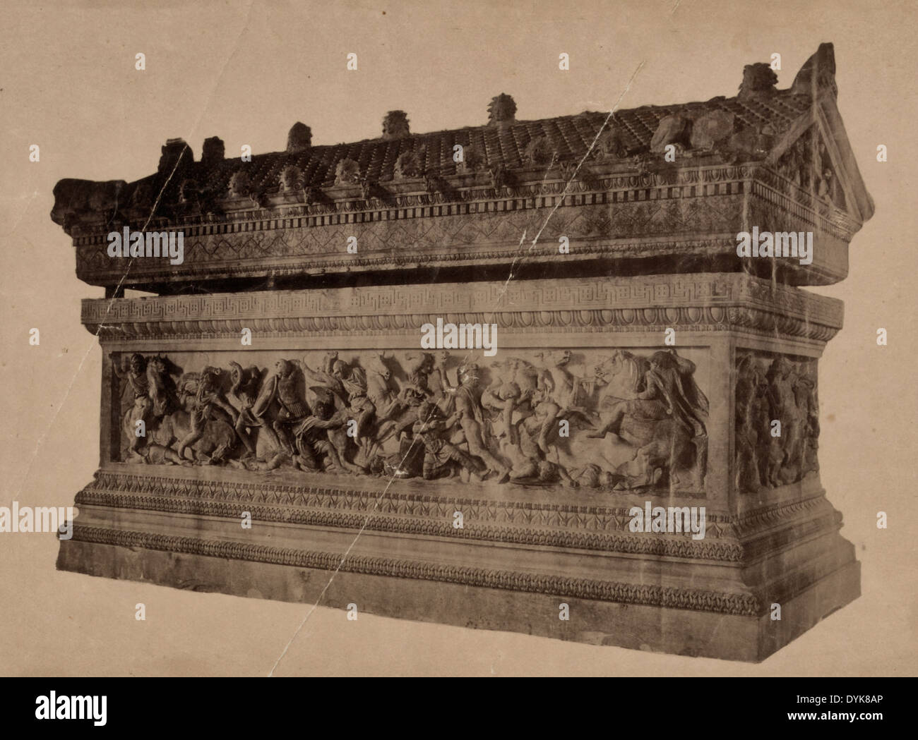Sarcophagus of Alexander the Great, circa 1900 Stock Photo