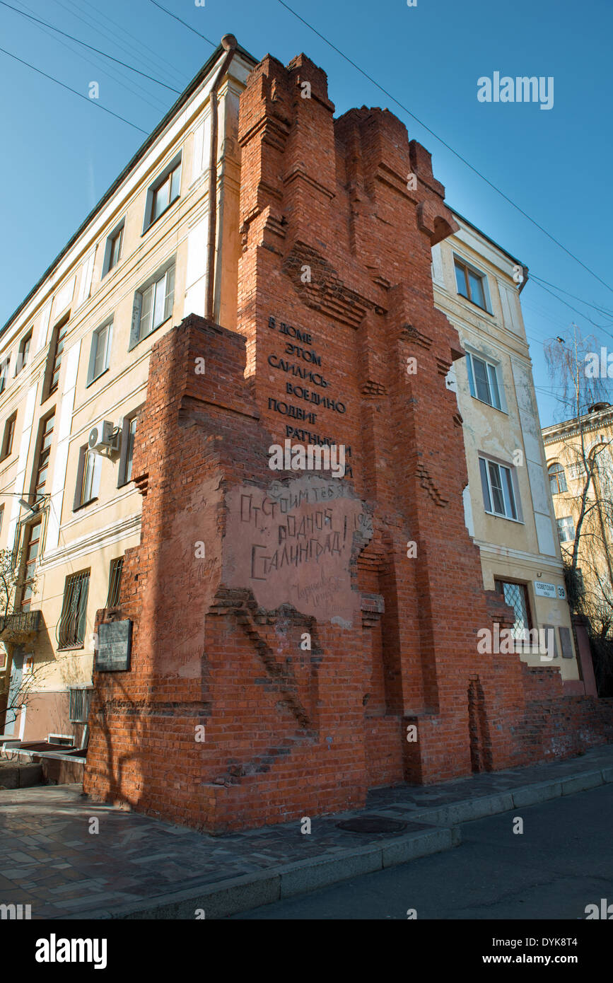 Pavlov's House the monument of the World War 2 in Volgograd (former