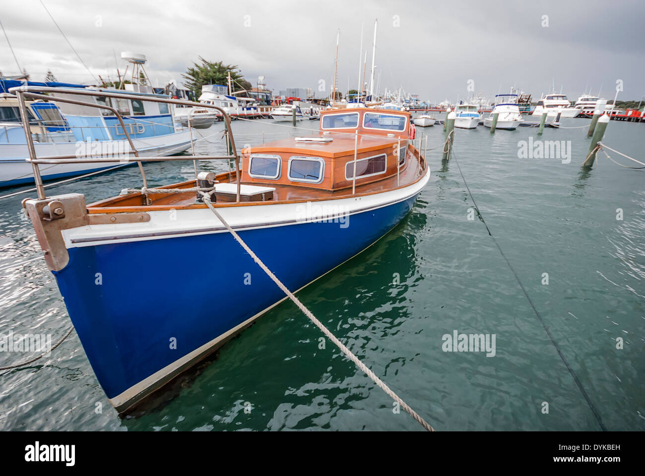The fishing town and tourist destination of Lakes Entrance in Gippsland, Victoria. Stock Photo