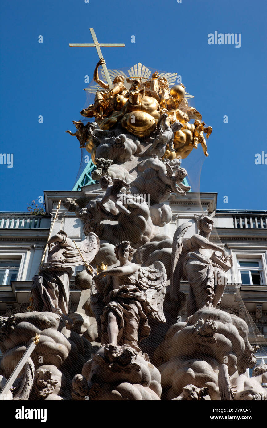 The Plague Pillar in Graben in Vienna Stock Photo
