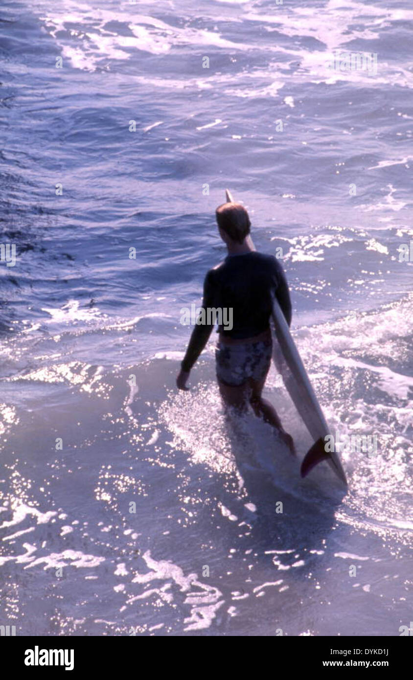 Surfer at Cocoa Beach Florida Stock Photo