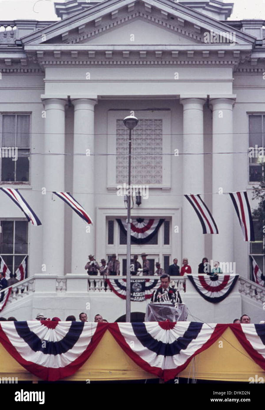 Governor Reubin Askew delivering inaugural address Stock Photo
