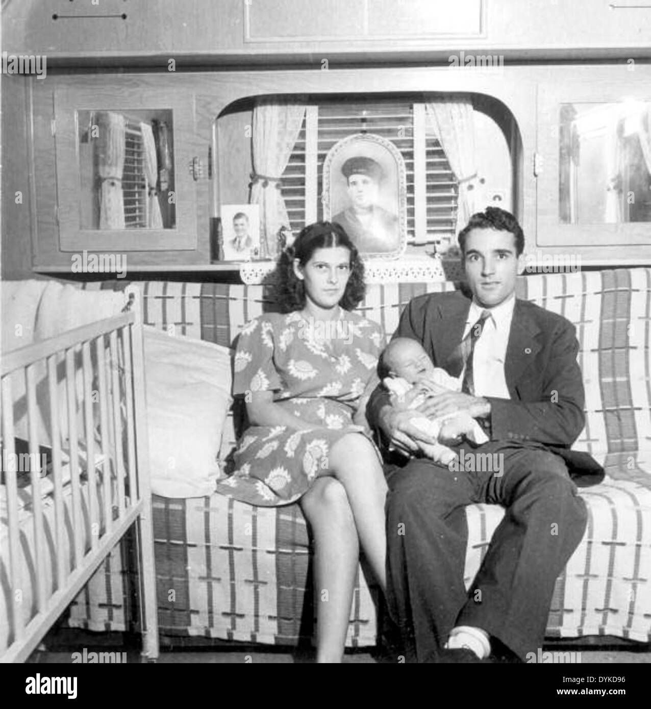 Stickles family in their trailer - Sarasota, Florida Stock Photo