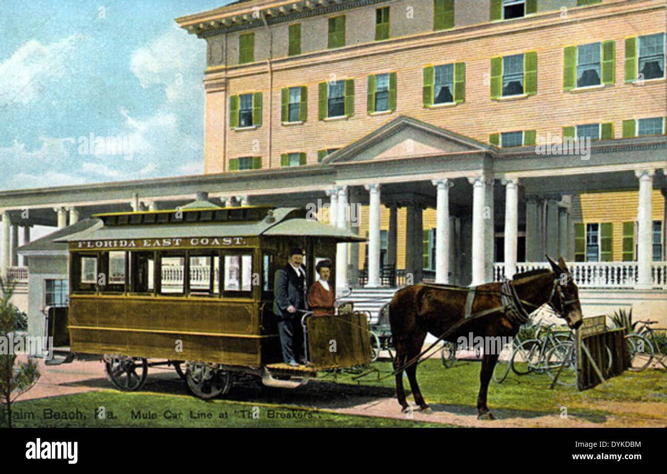 Mule Car Line at the Breakers - Palm Beach Stock Photo