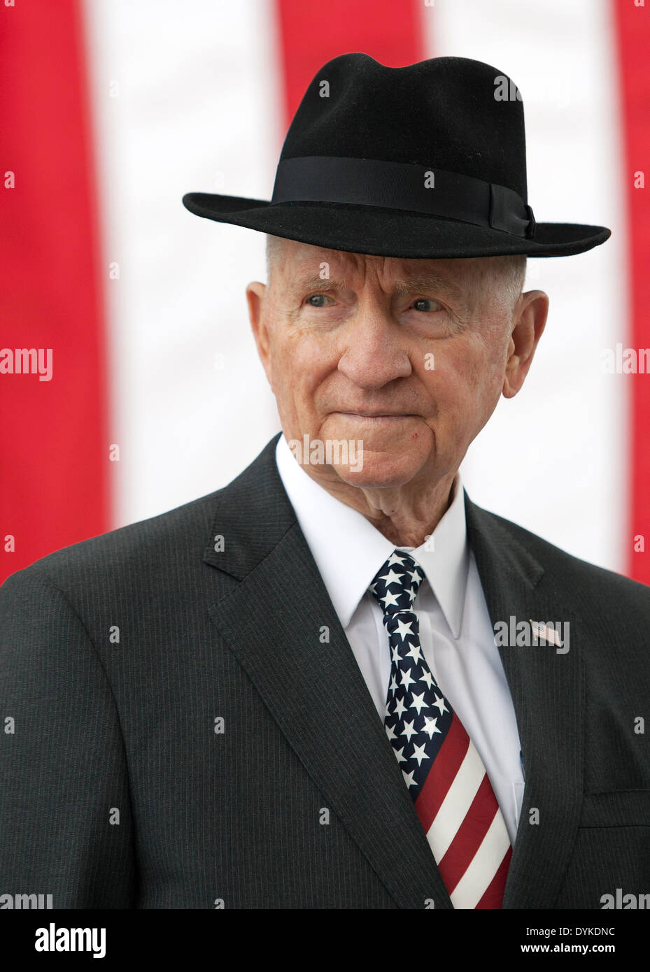 US politician and businessman Ross Perot during an event at the Army John F. Kennedy Special Warfare Center April 5, 2012 in Fort Bragg, North Carolina. Stock Photo