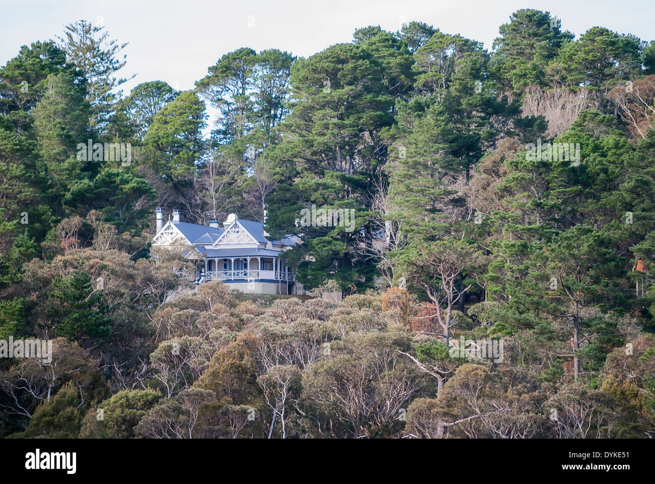 A magnificent country house nestled in bushland in the beautiful Blue Mountains west of Sydney Australia Stock Photo