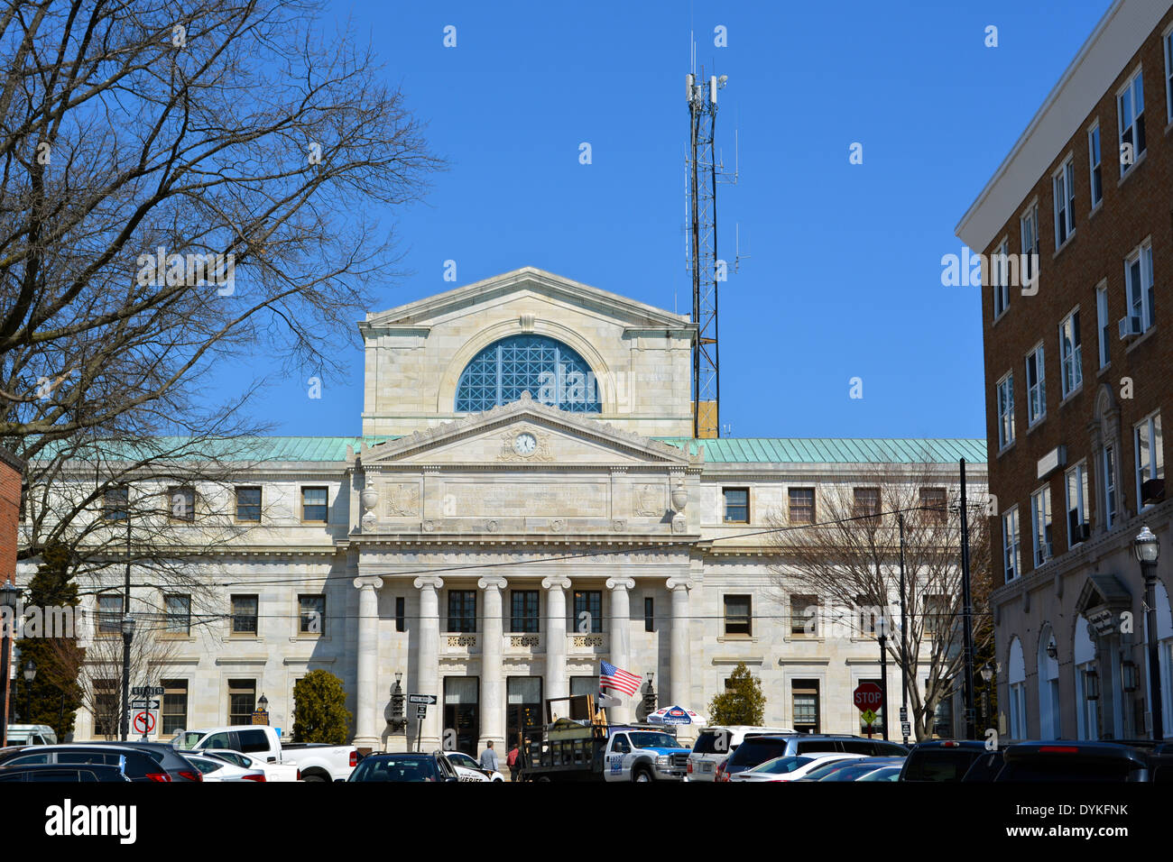 Delaware County (Pennsylvania) Courthouse, looking north from Veteran's