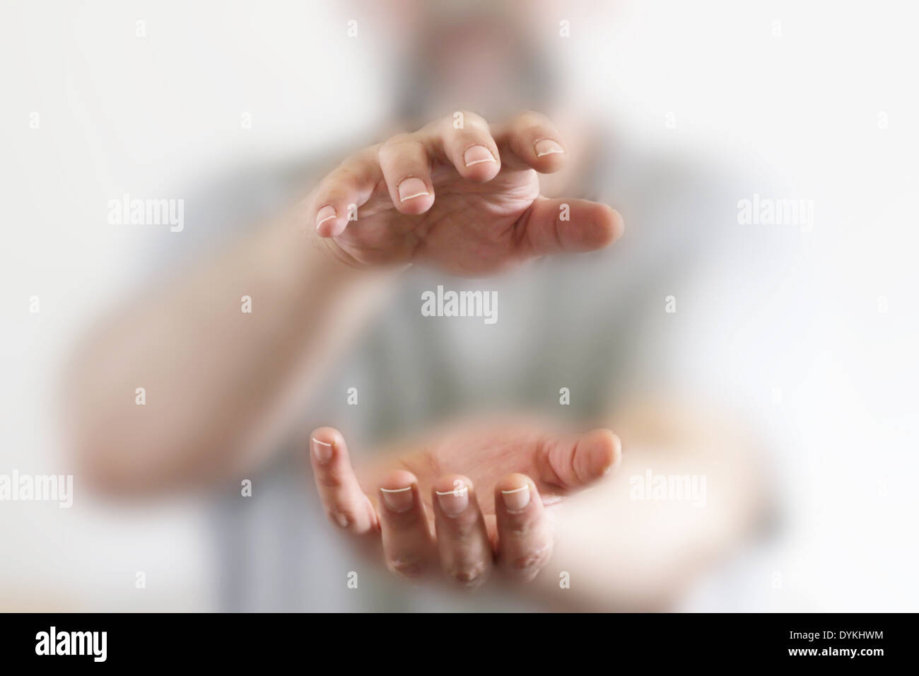 Empty hands Stock Photo