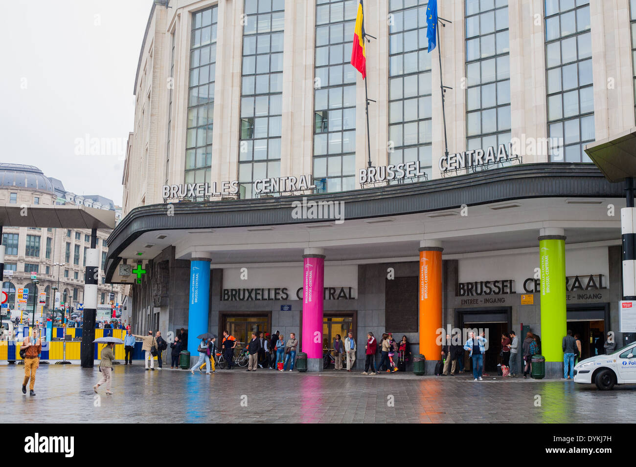 Brussels Central Train Station's main entry Stock Photo