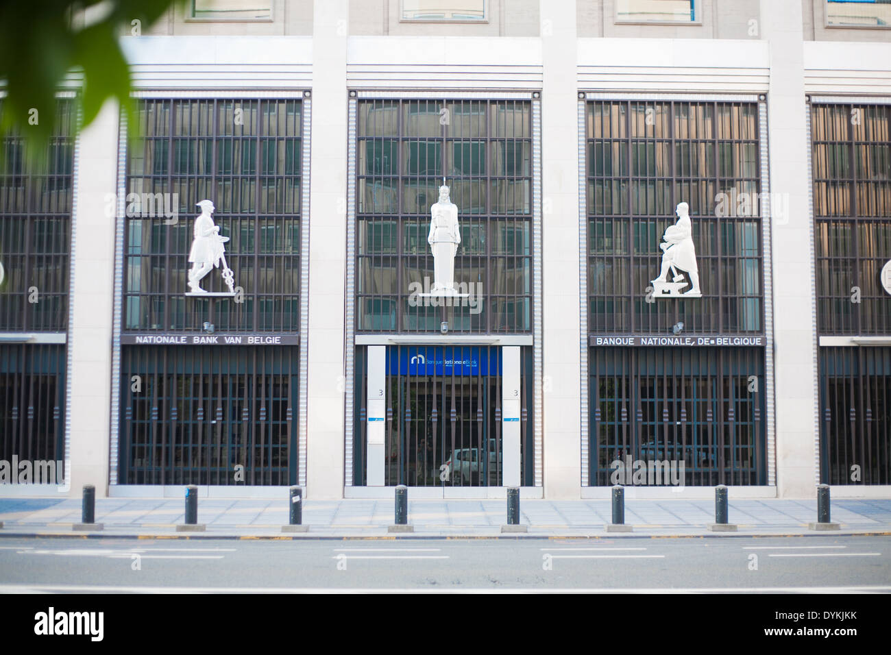 Building of the Nationale Bank van Belgie, the national bank of Belgium in  Brussels Stock Photo - Alamy