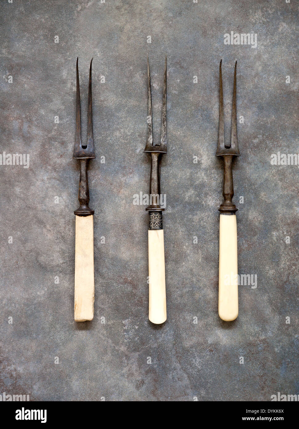 Vintage Carving Forks Stock Photo Alamy