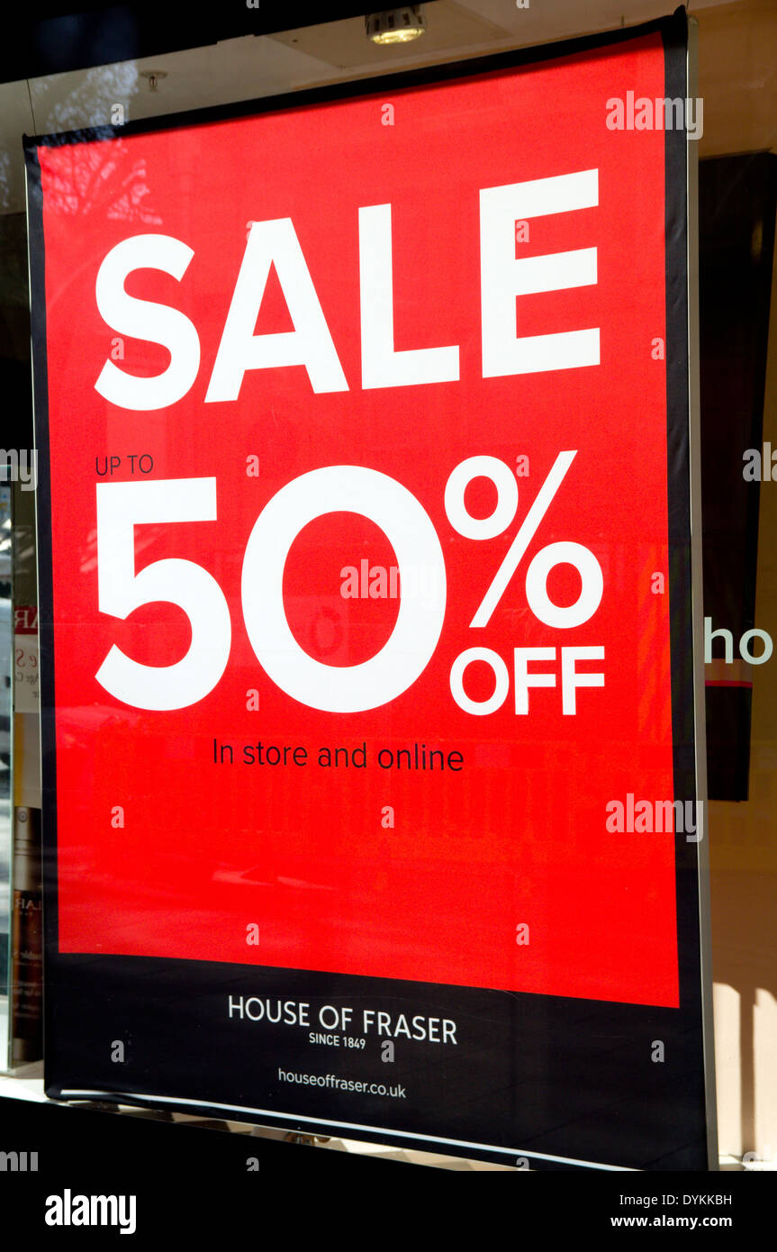 Howells Department Store 50 off sale, part of the House of Fraser