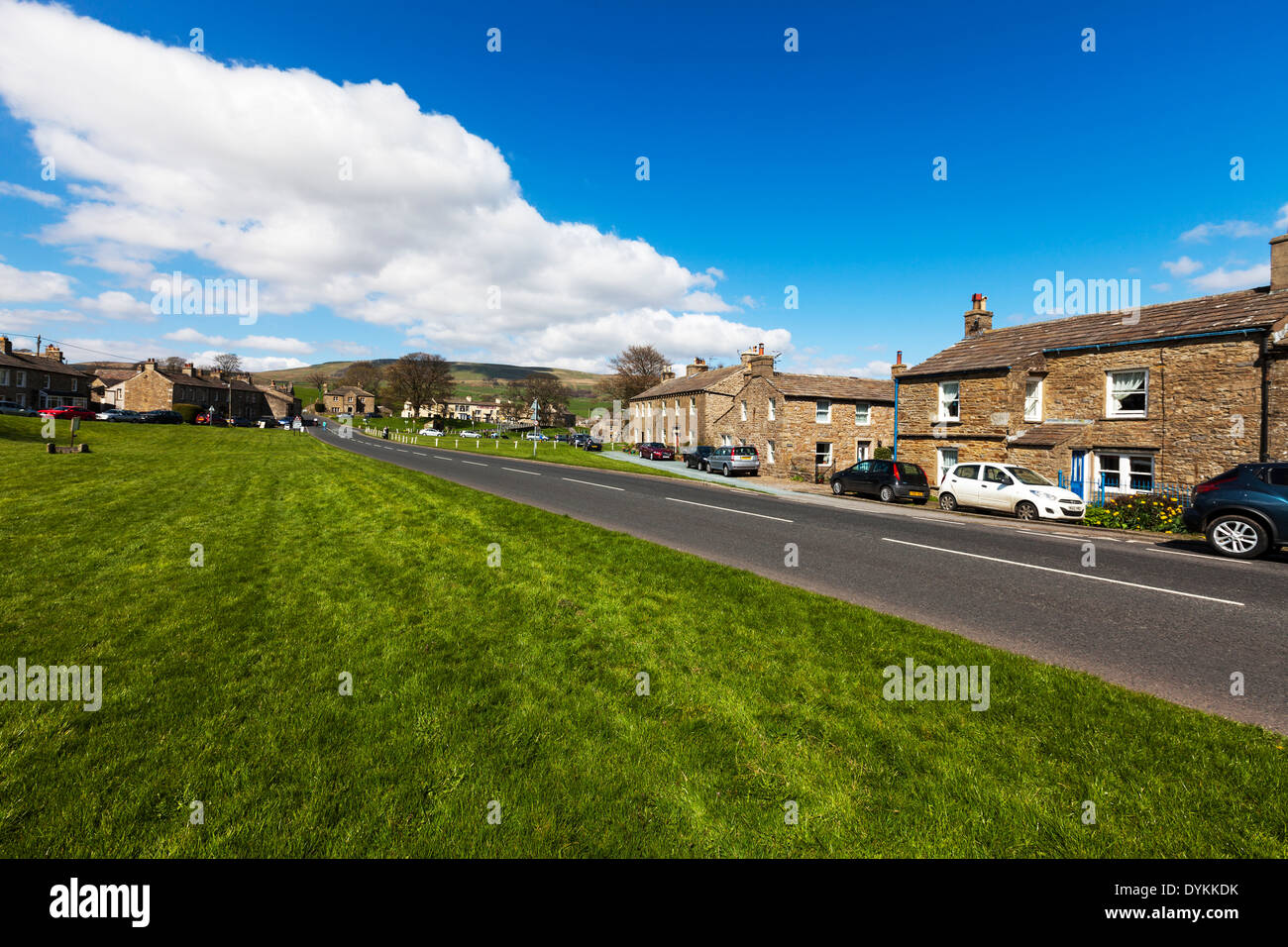 Bainbridge Village Yorkshire Dales National Park, UK England GB road