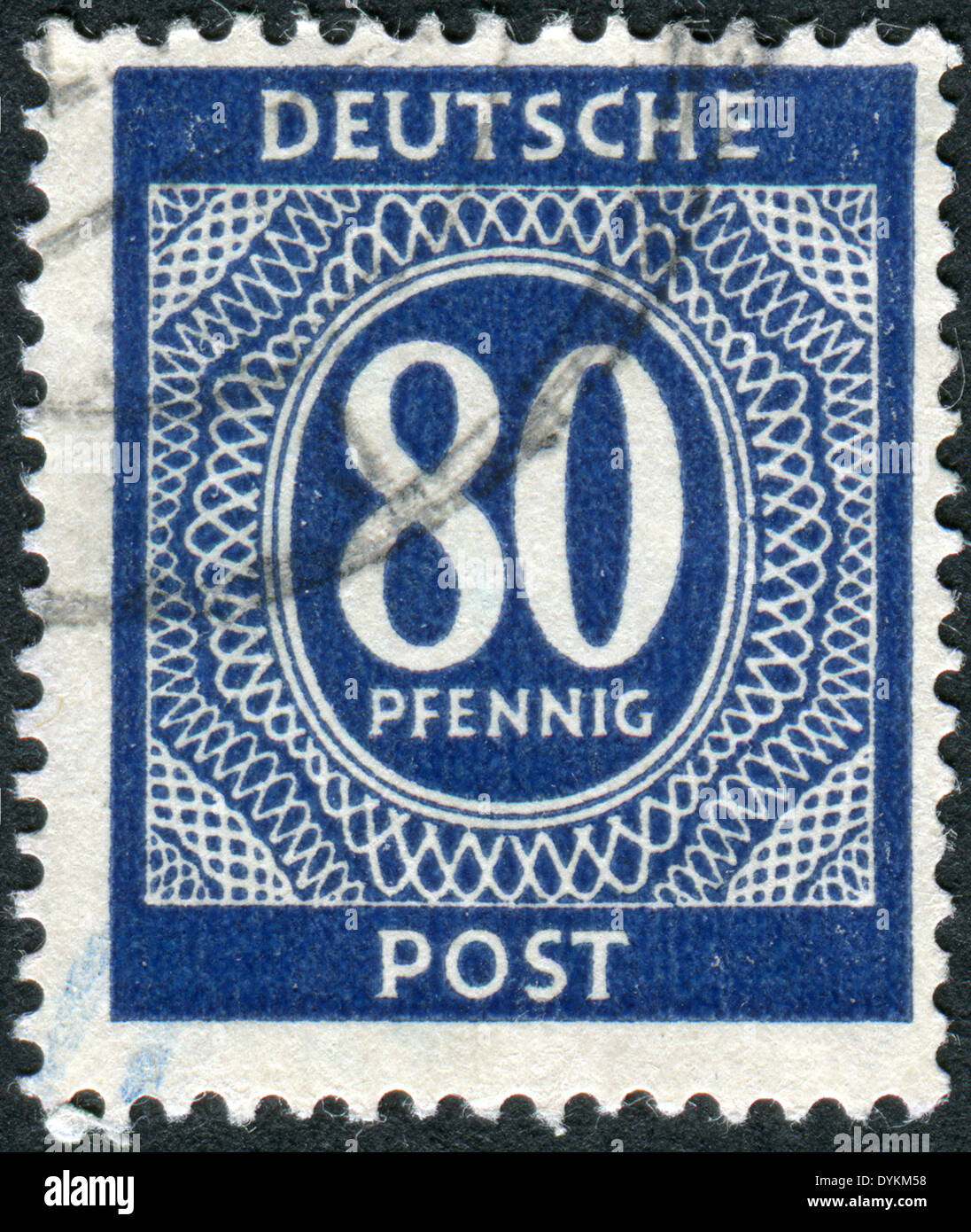 GERMANY CIRCA 1946 Postage stamp printed in Germany, shows the face