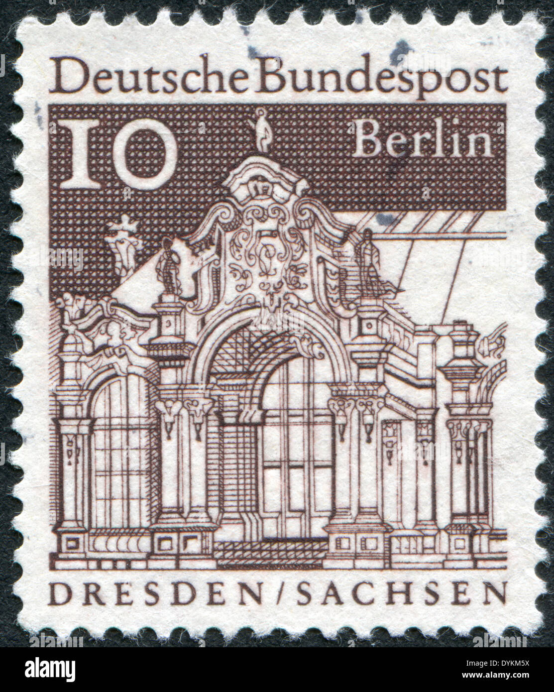 GERMANY CIRCA 1967 Postage stamp printed in Germany (West Berlin), shows Wall Pavilion