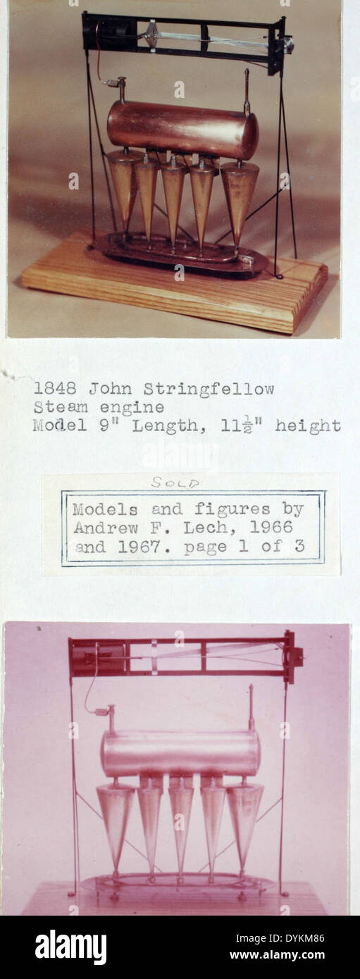 1848 John Stringfellow Steam Engine Model Stock Photo - Alamy