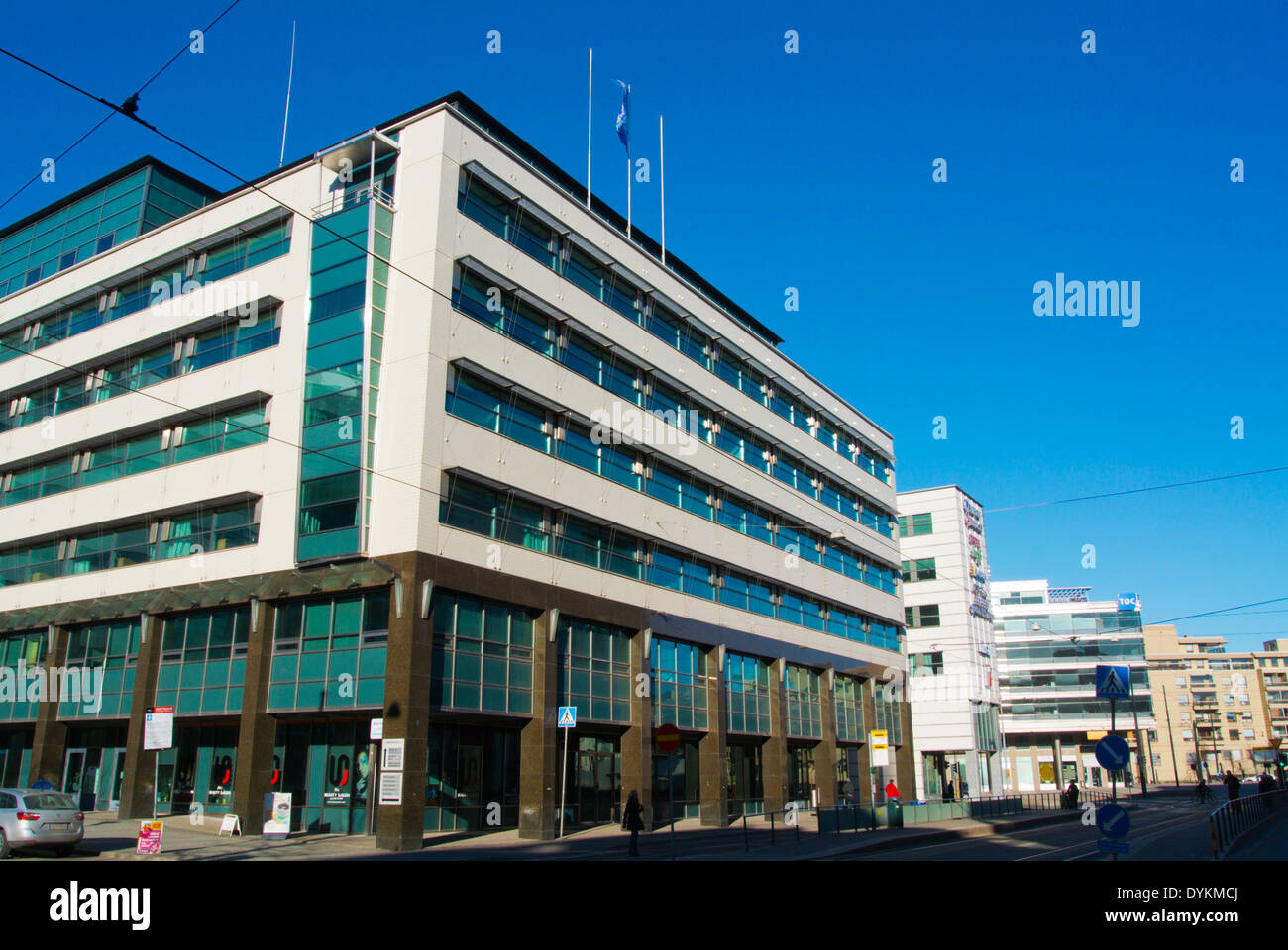 Itämerenkatu street, Ruoholahti district, Helsinki, Finland, Europe Stock Photo