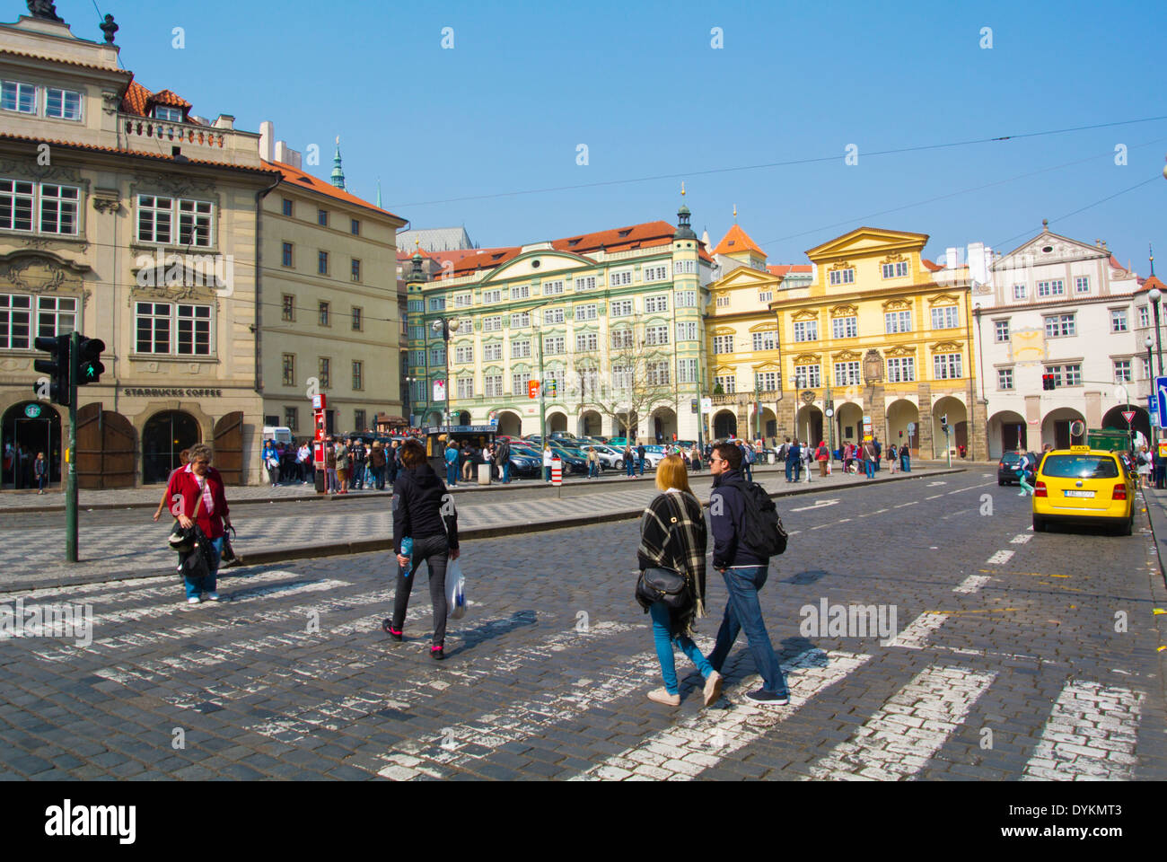 Malostranske namesti square, Mala strana district, Prague, Czech Republic, Europe Stock Photo