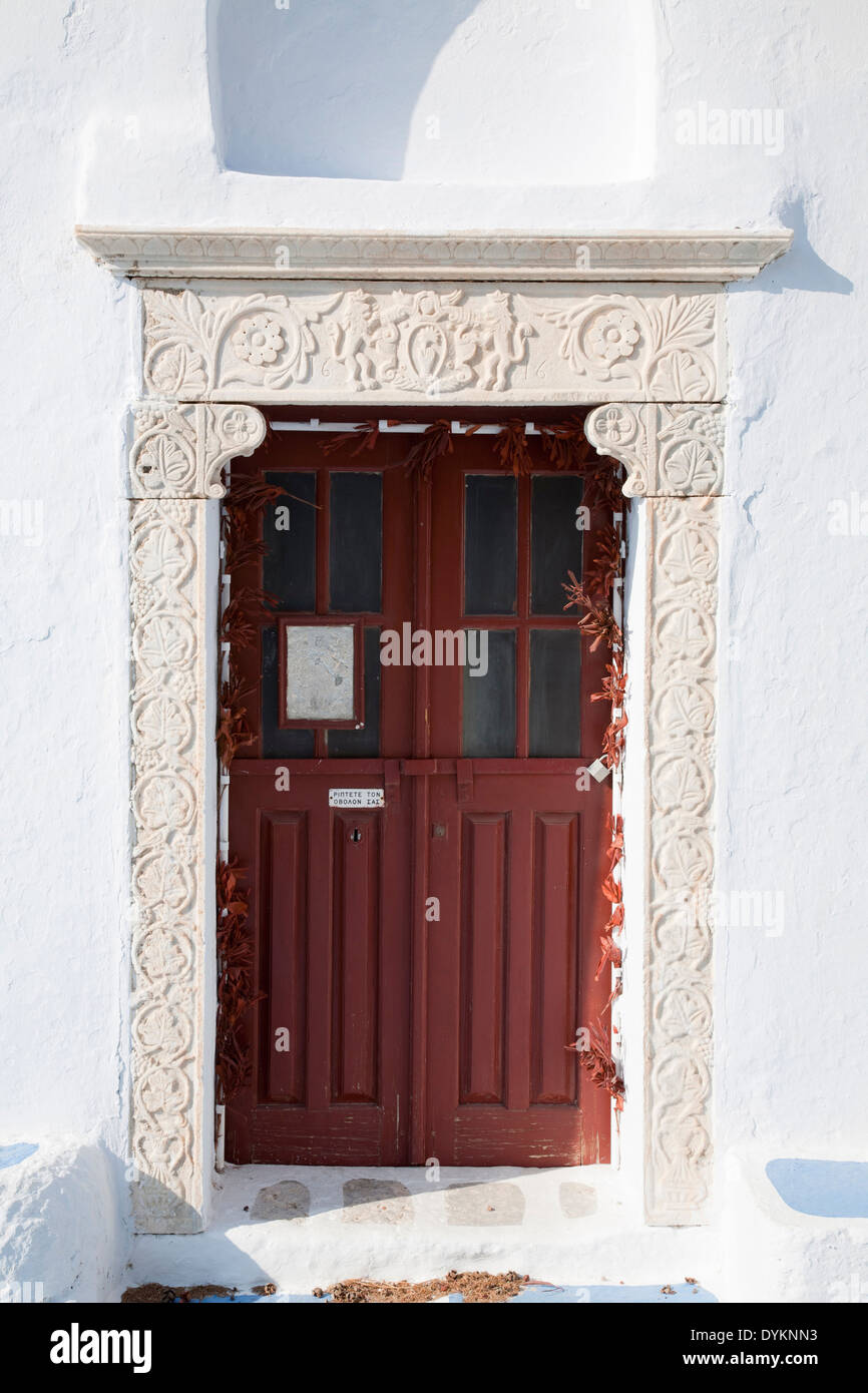 orthodox church of agia marina, milos island, cyclades islands, greece,  europe Stock Photo - Alamy