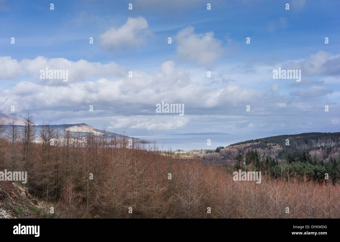 View over Brodick bay on the Isle of Arran in Scotland. Stock Photo