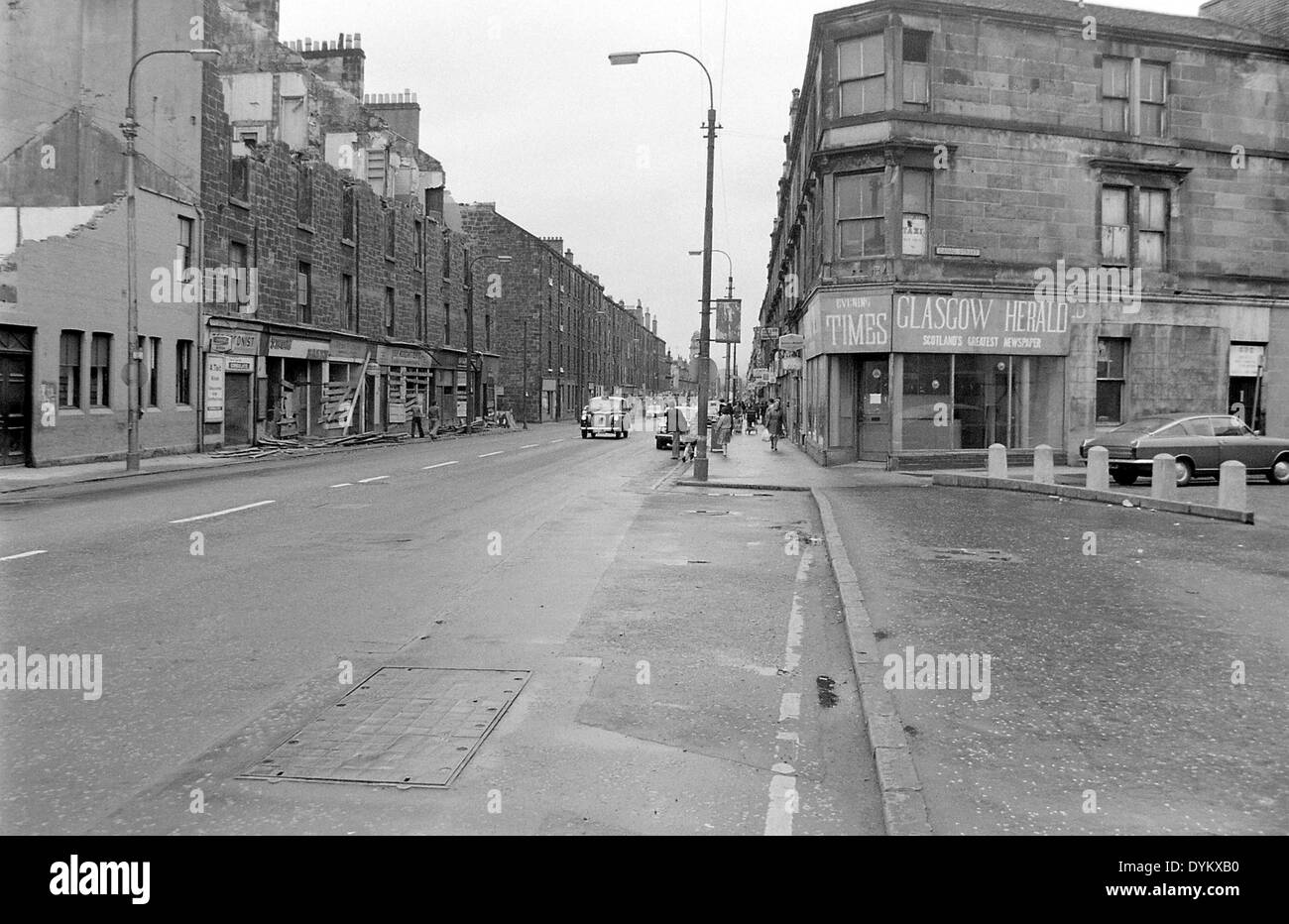 Looking down Glasgow road in Clydebank. John Brown's Shipyard Stock Photo 68664596 Alamy