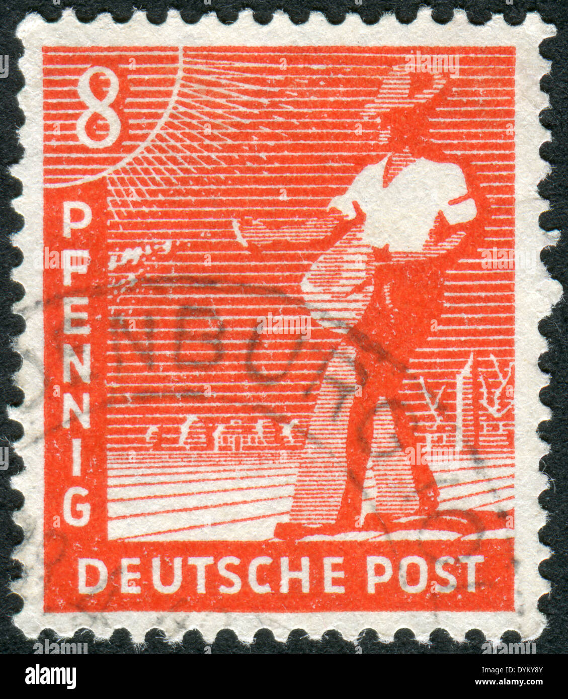 GERMANY CIRCA 1947 Postage stamp printed in Germany, shows the sower