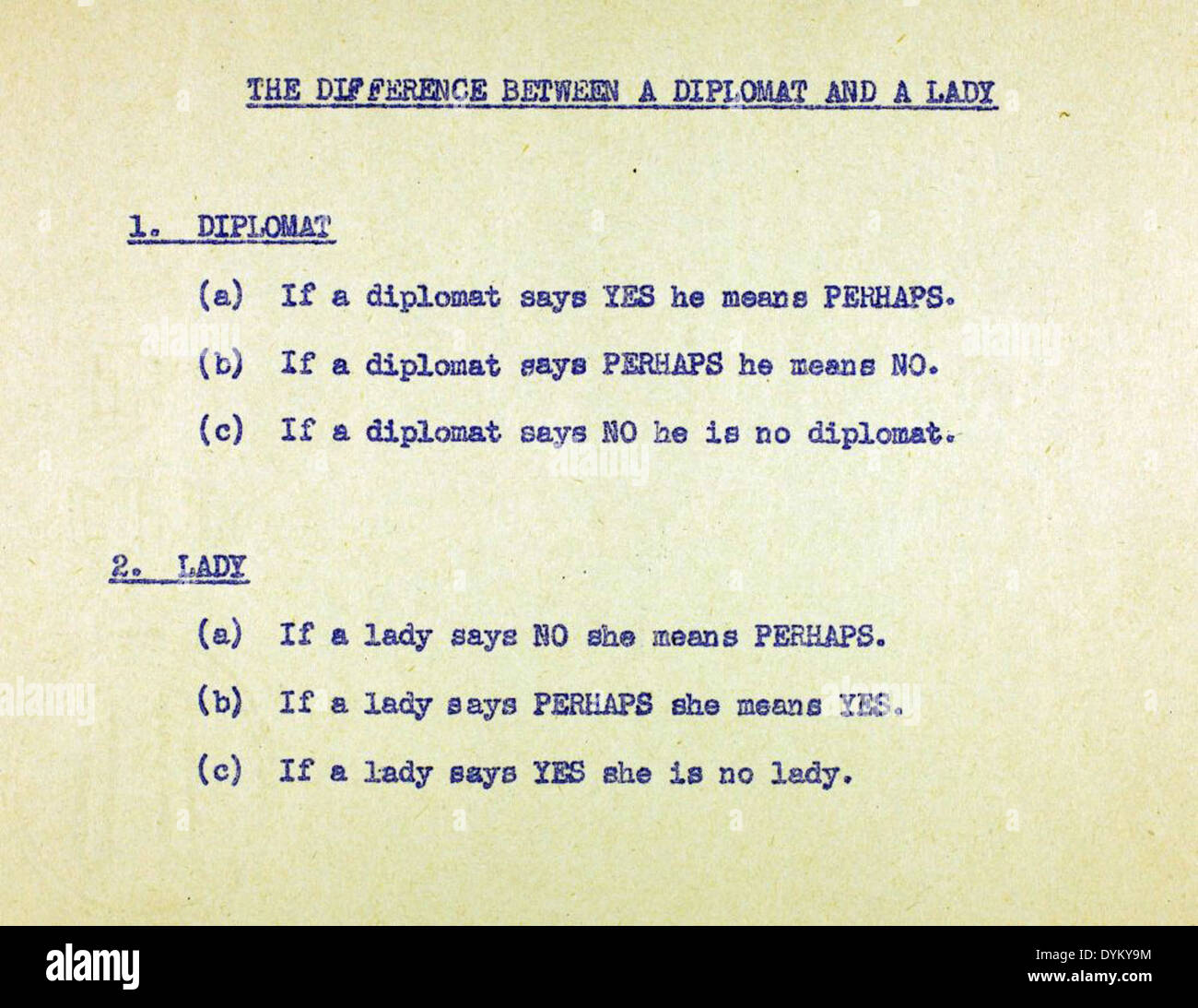 The 'Difference between a Diplomat and a Lady' is a fascinating ...
