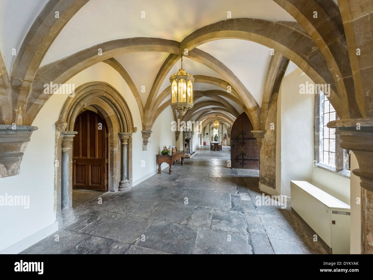 Entrance Hall in the Bishop's Palace, Wells, Somerset, England, UK Stock Photo