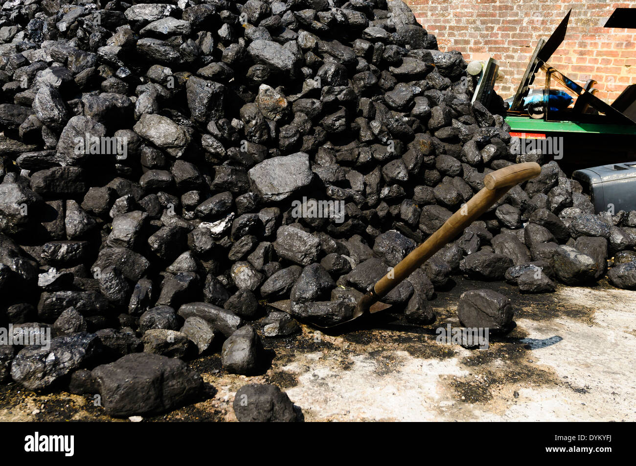 Pile of coal for steam engine Stock Photo Alamy